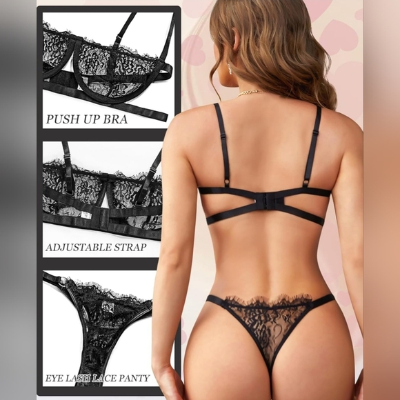 New Exquisite High Waist Bra and Panty Set Multiple Sizes - Picture 3 of 3